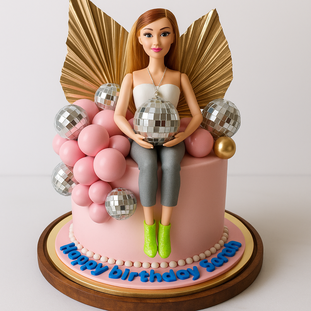 Disco Diva Doll Birthday Cake