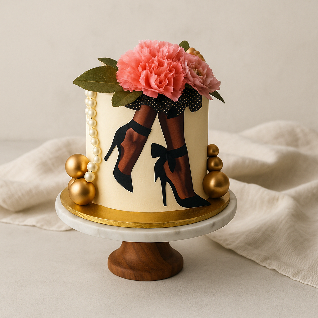 High Heels Floral Cake