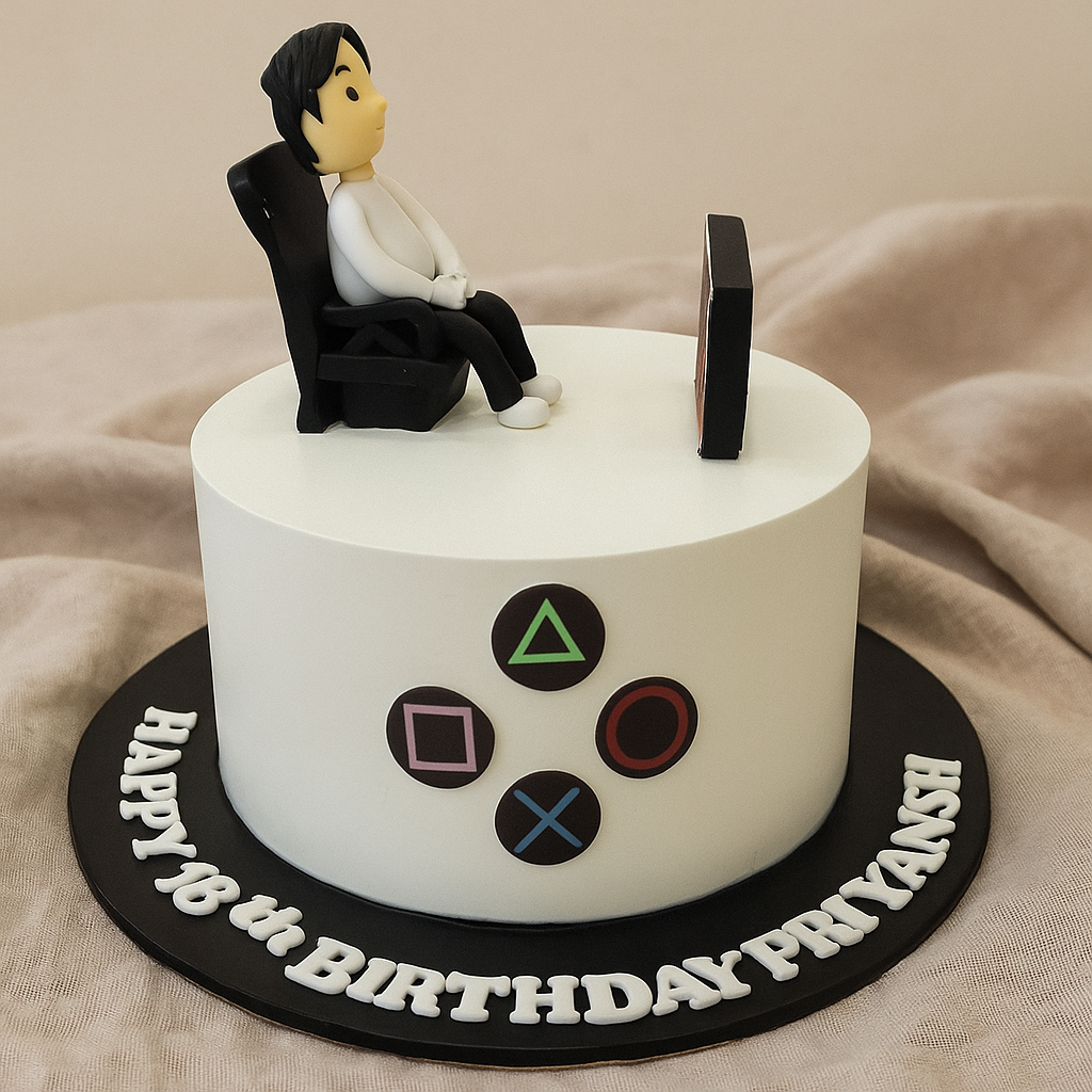 Level 18 Gamer Kids Birthday Cake