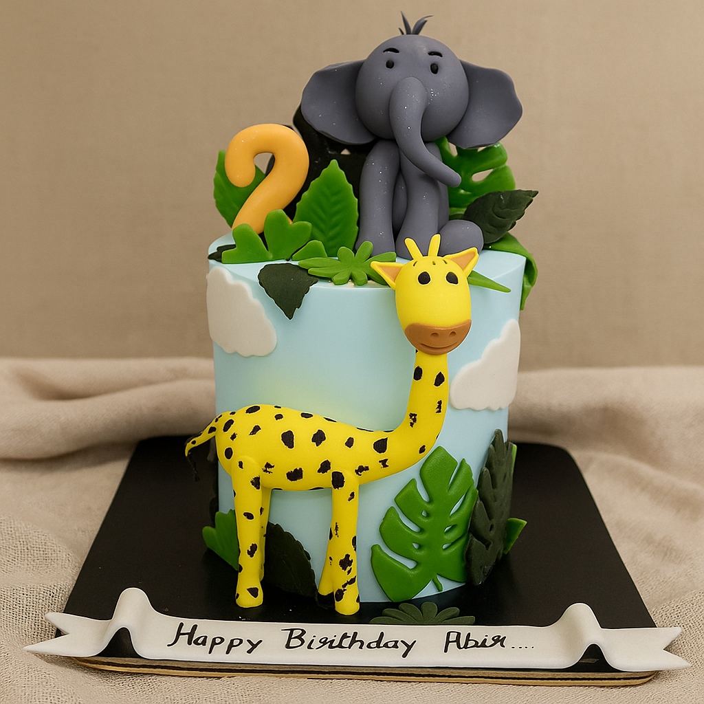 Animal World Kids Birthday Cake