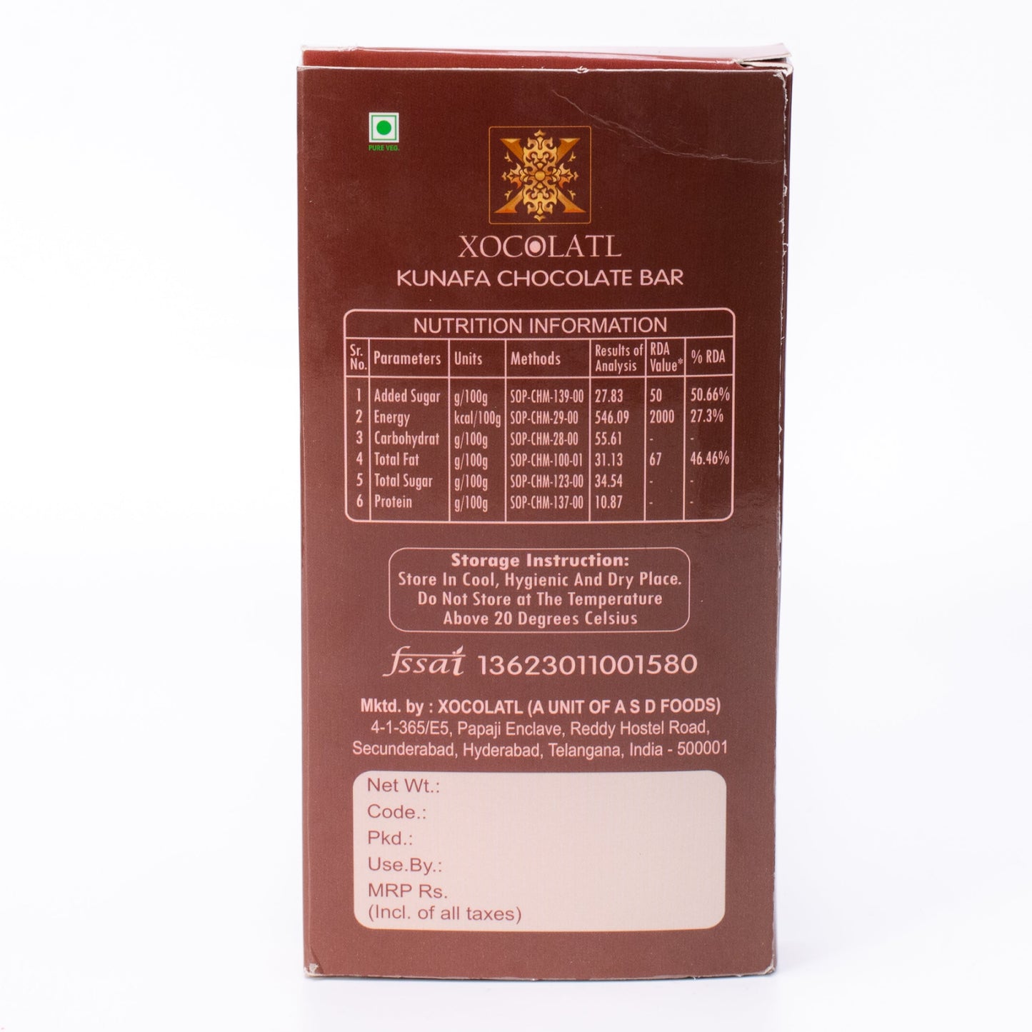 Salted Caramel Kunafa Chocolate Bar