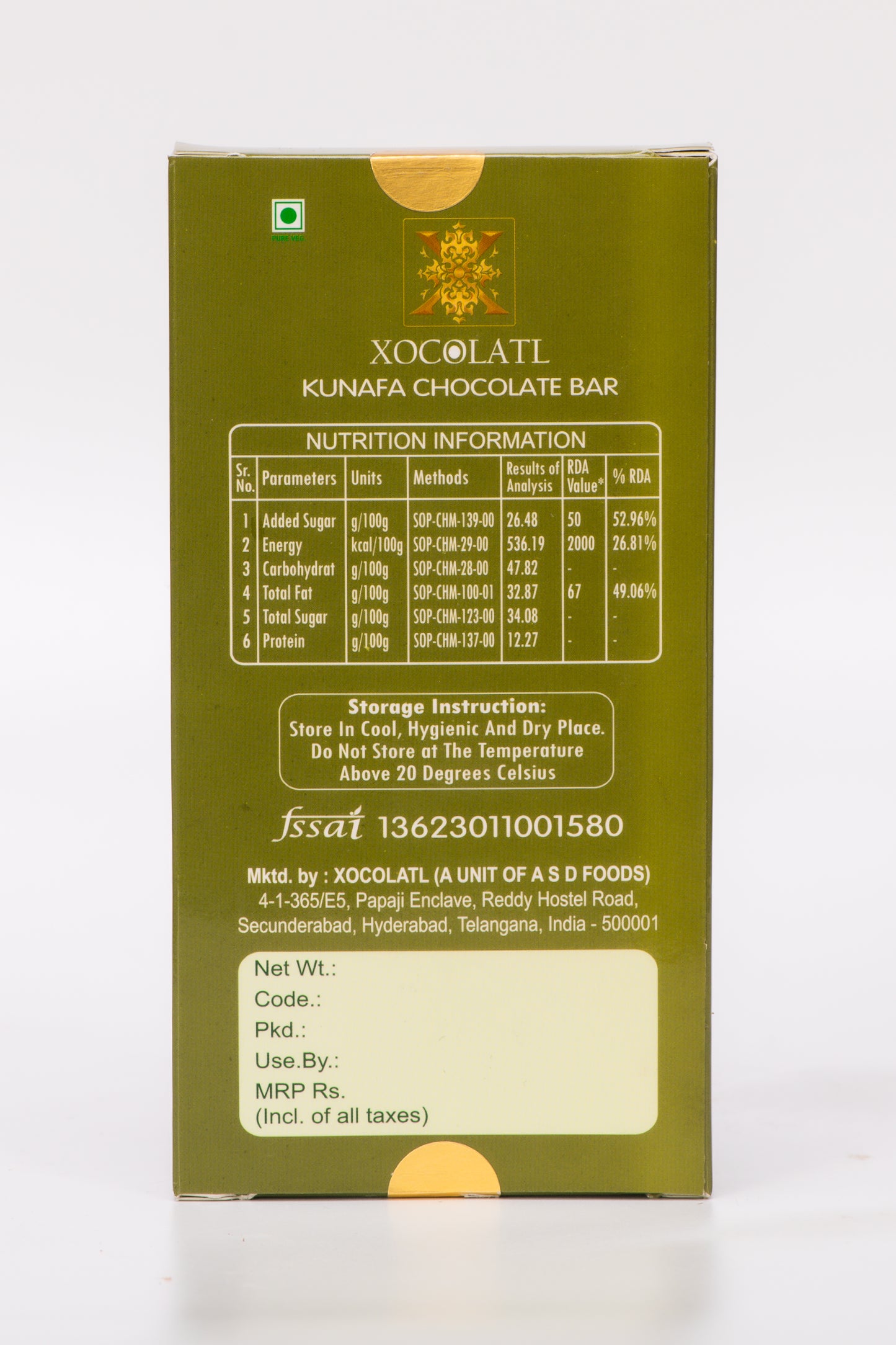 Baklava Kunafa Chocolate Bar