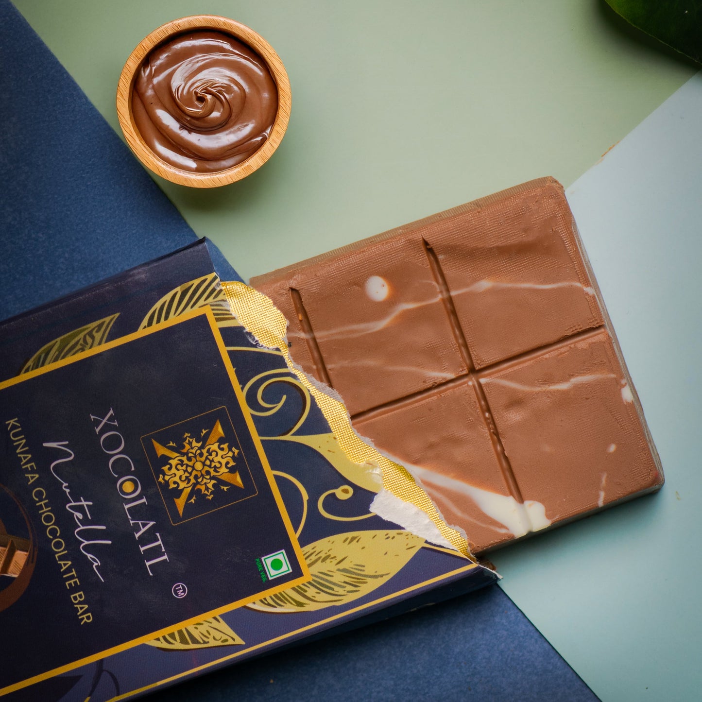 Nutella Kunafa Chocolate Bar
