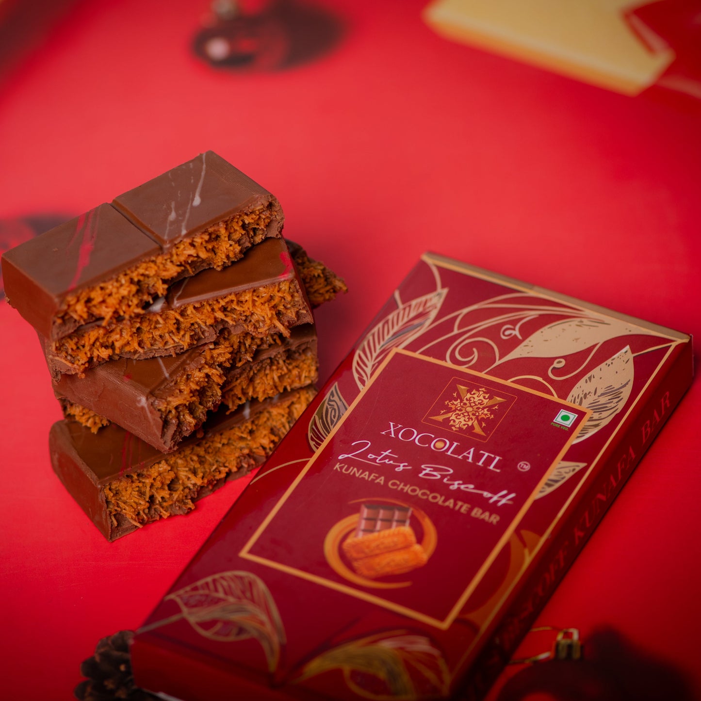Lotus Biscoff Kunafa Chocolate Bar