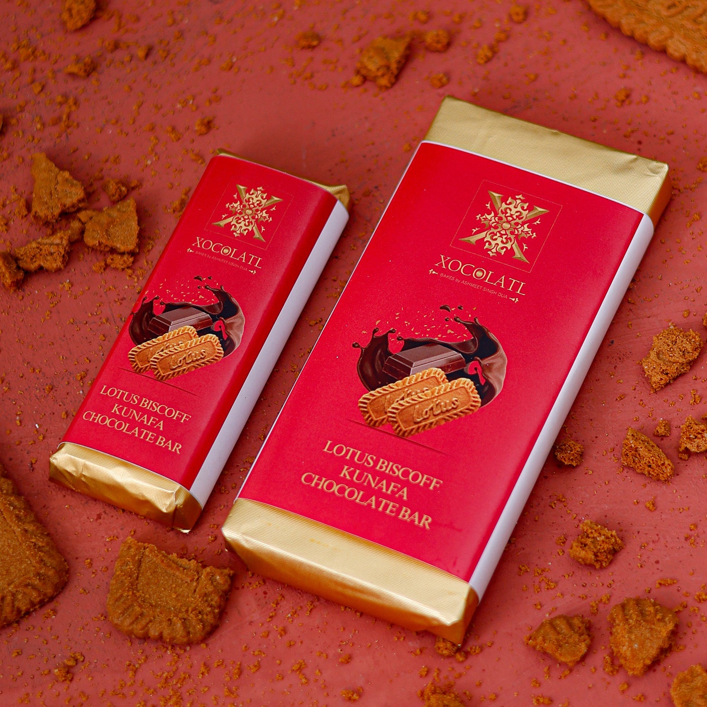 Lotus Biscoff Kunafa Chocolate Bar