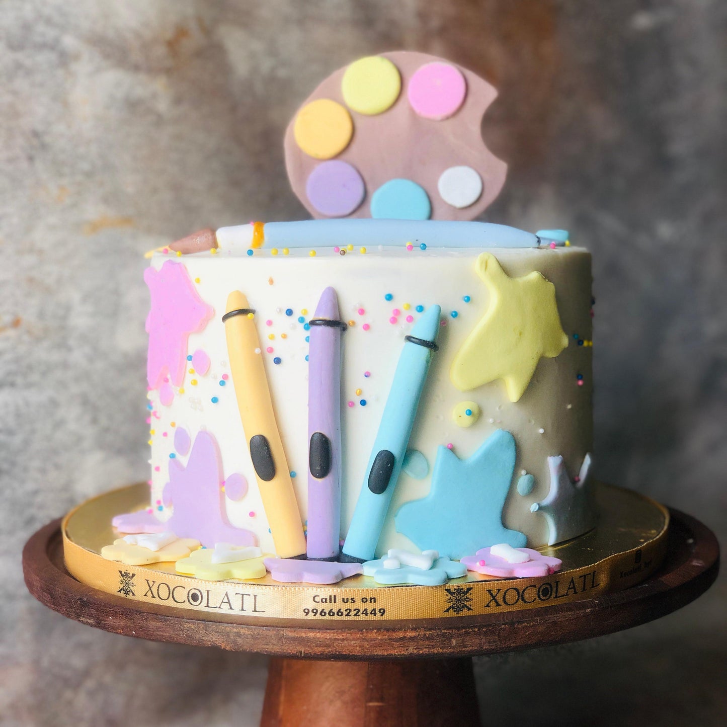 Crayon Artist Birthday Cake