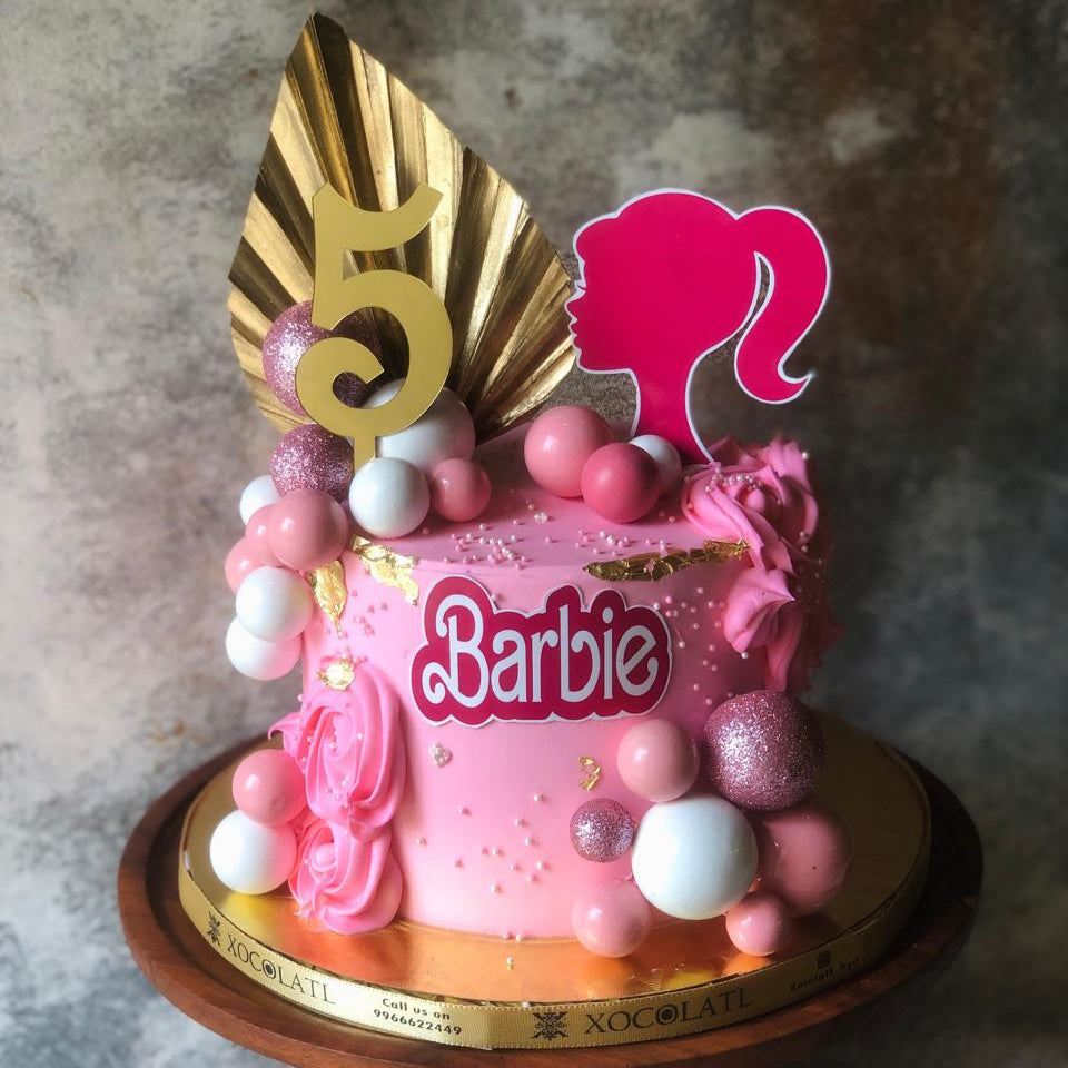 Pink Barbie Birthday Cake