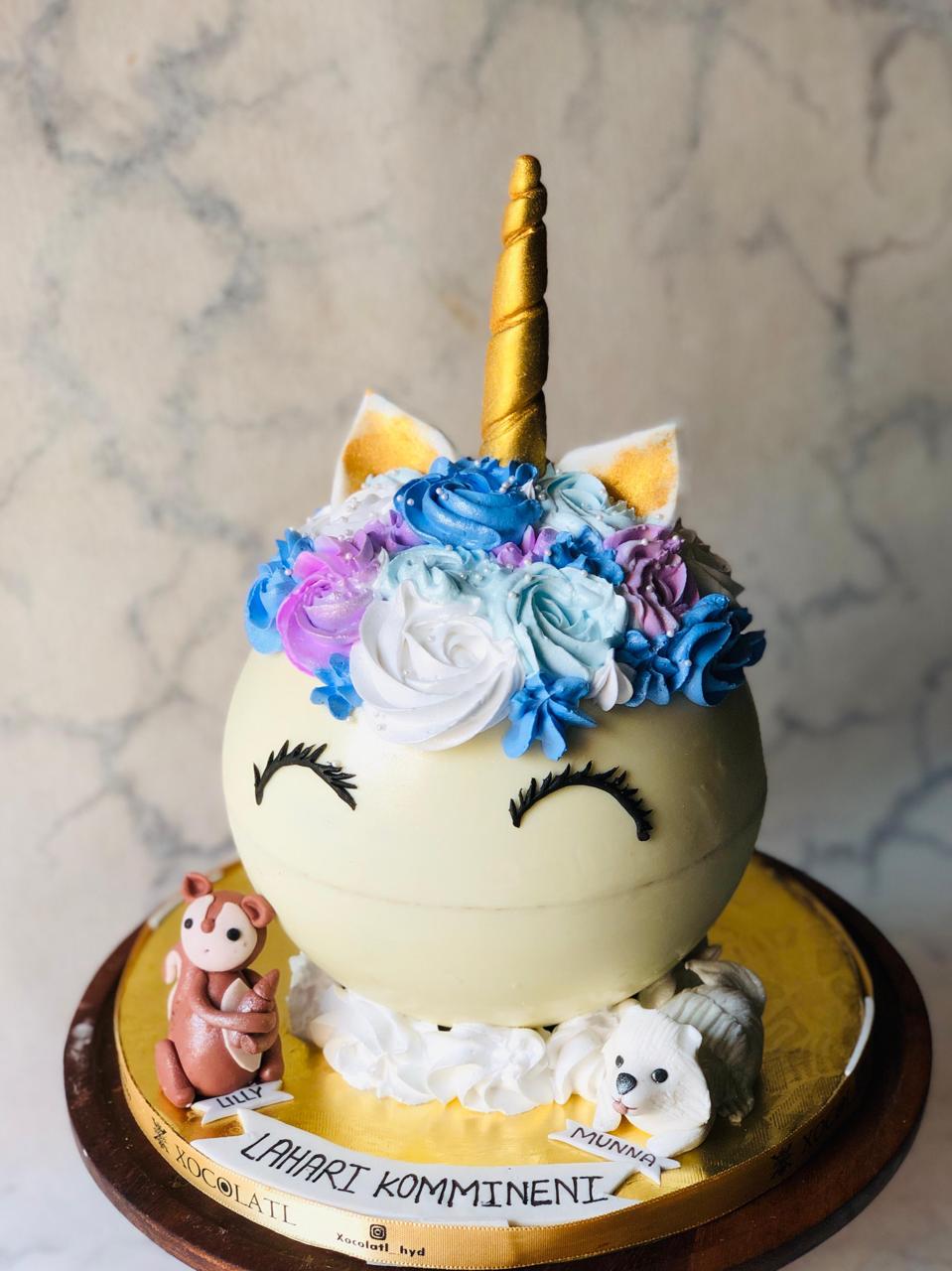 Magical Unicorn Globe Cake