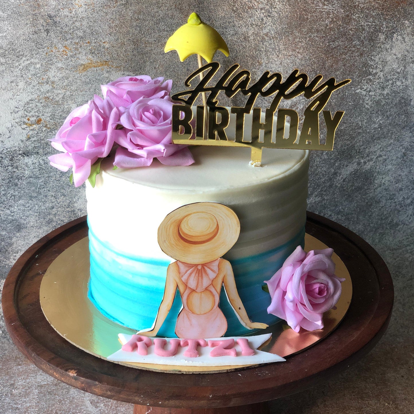 Sun Kissed Beach Birthday Cake