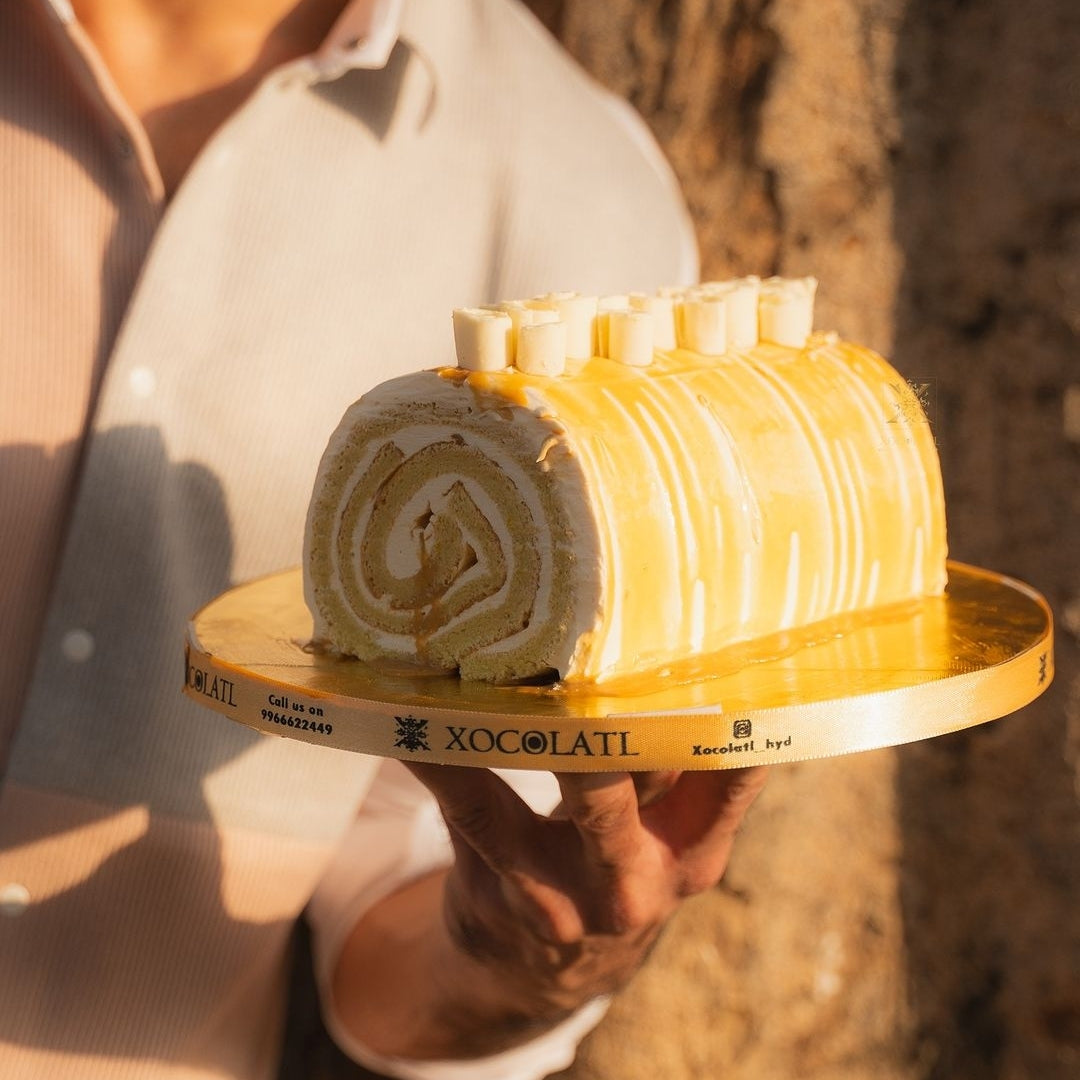 White Chocolate Caramel Roulade (Hyderabad Only)