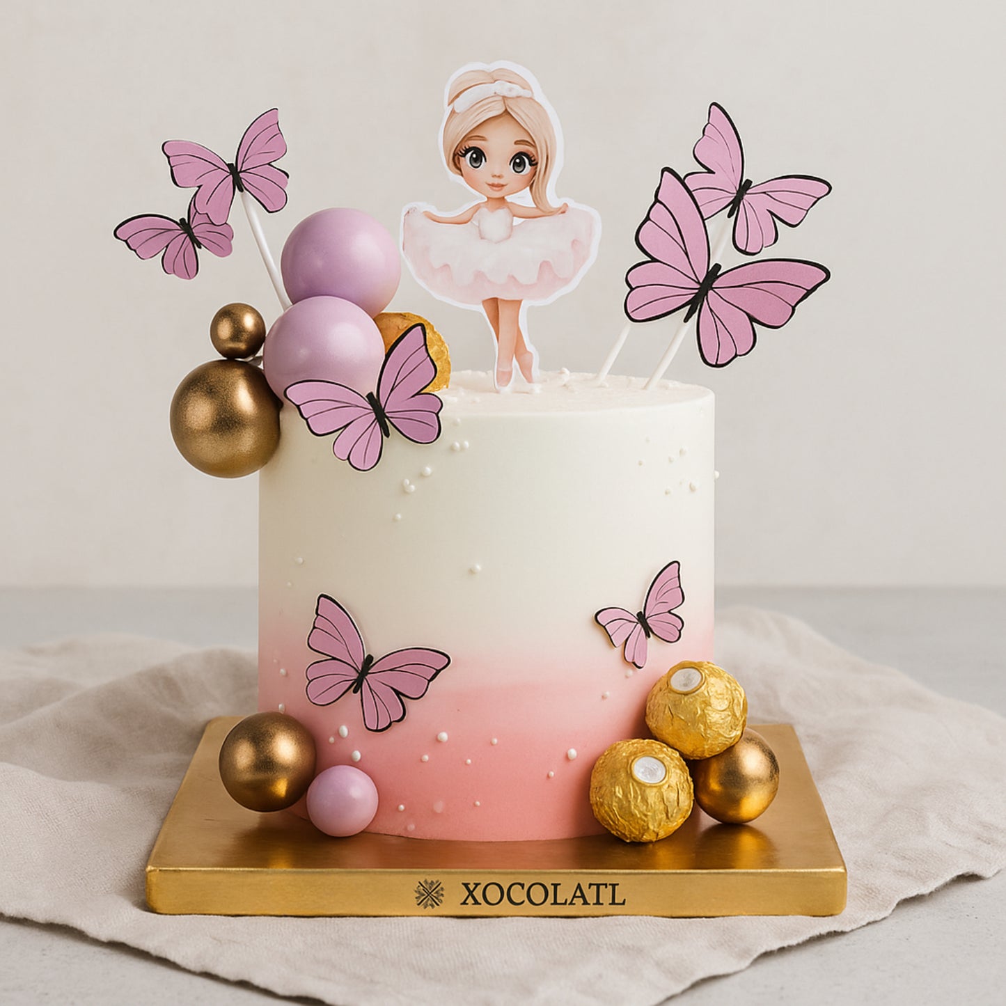 Ballerina Butterfly Birthday Cake