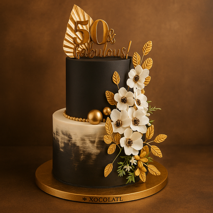 Golden Glamour Luxury Cake