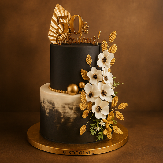 Golden Glamour Luxury Cake