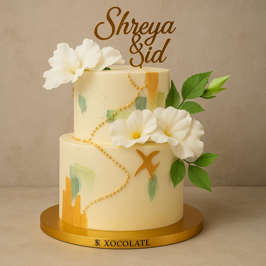 Vows to Voyages Wedding Cake