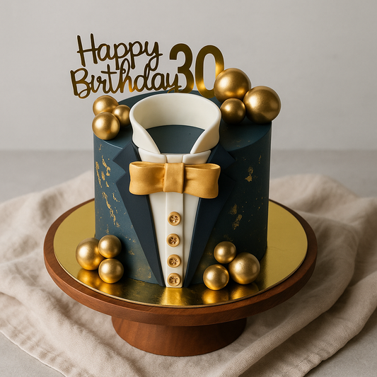 Gentleman's Tuxedo Birthday Cake