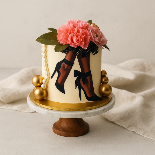 High Heels Floral Cake