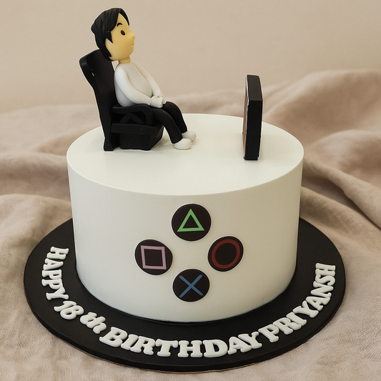 Level 18 Gamer Kids Birthday Cake