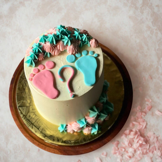 Tiny Toes Reveal Cake