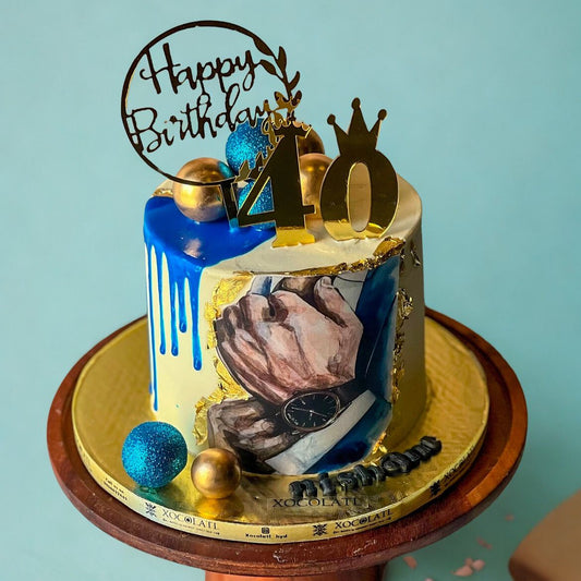 Regal Gentleman Luxe Birthday Cake