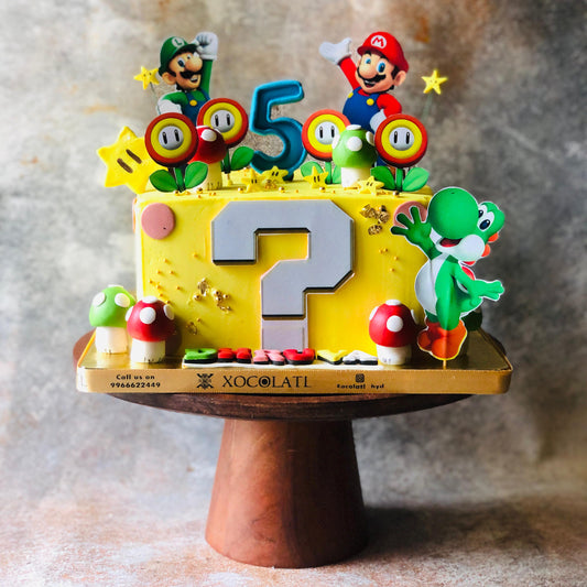 Mario World Birthday Cake