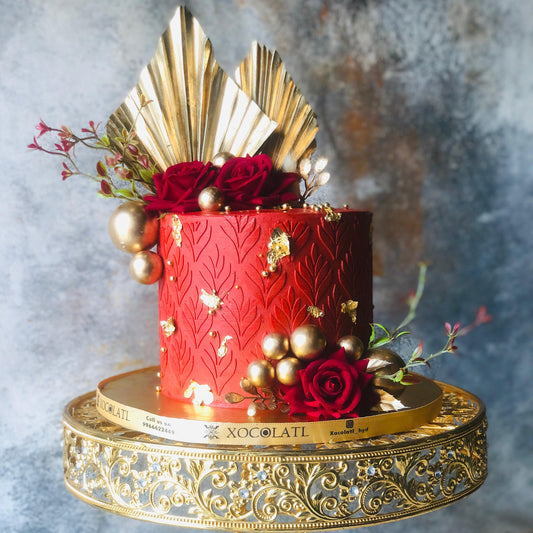 Royal Red Gold Cake
