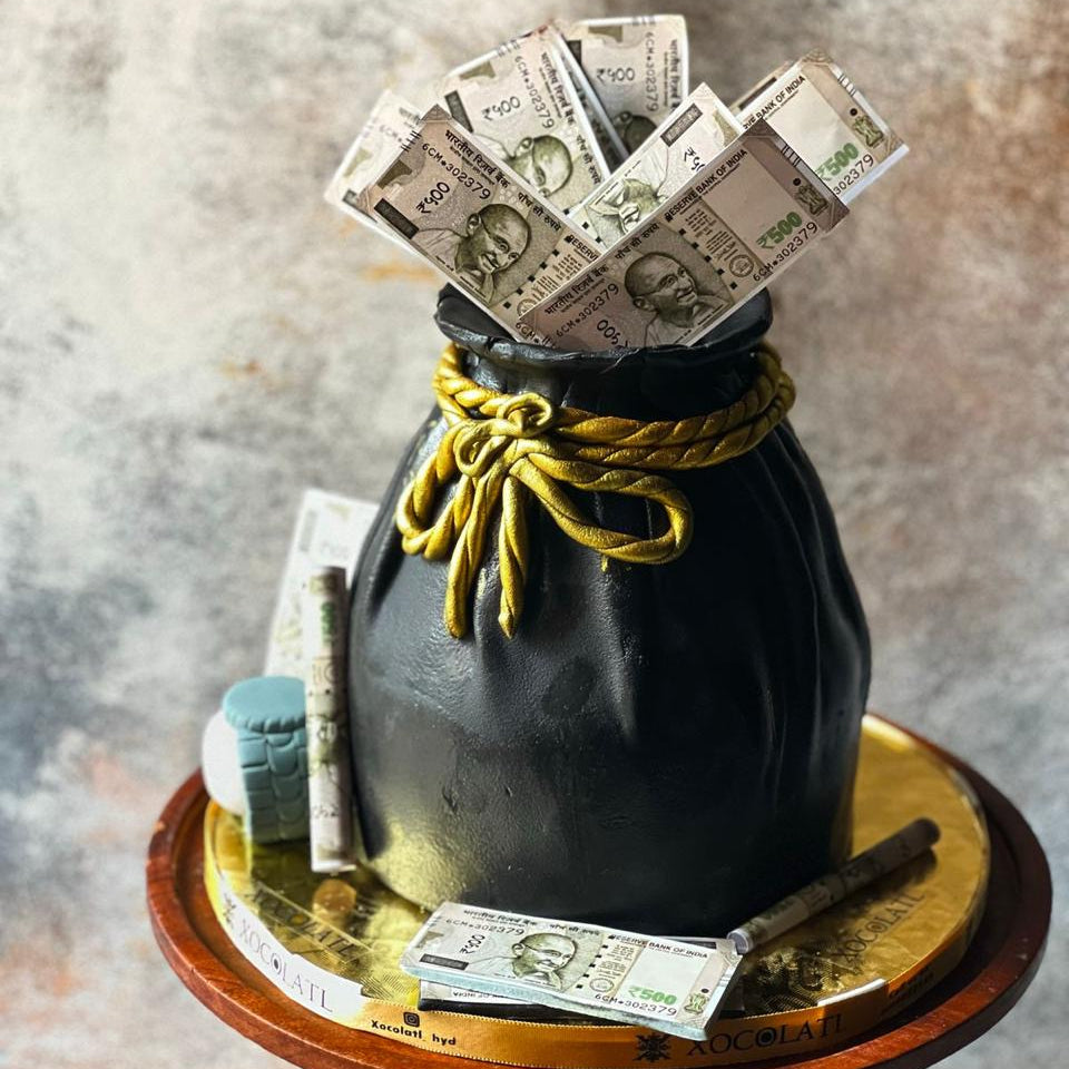 Money Bag Theme Cake