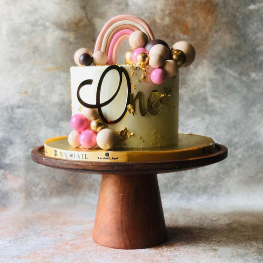 Pastel Skies First Birthday Cake