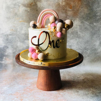 Pastel Skies First Birthday Cake