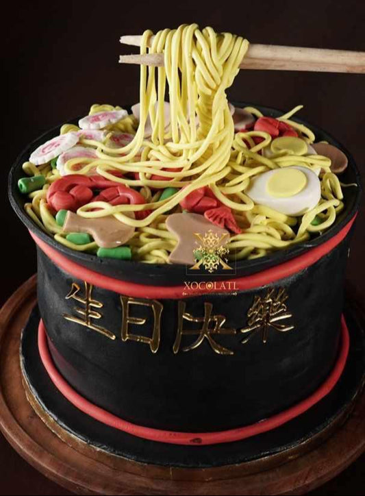 Ramen Noodle Bowl Illusion Cake