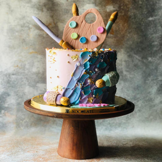 Artist Palette Birthday Cake