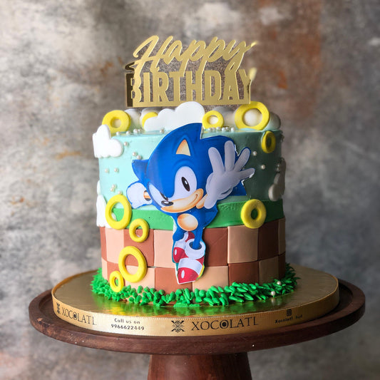 Speed Rush Sonic Kids Birthday Cake