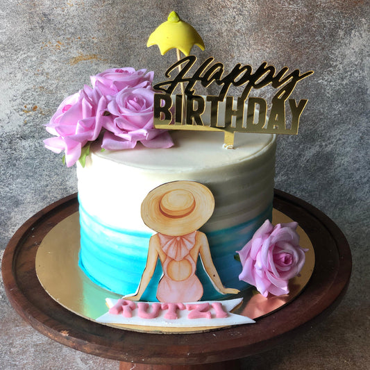 Sun Kissed Beach Birthday Cake