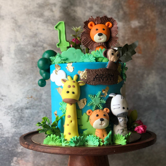 Wild One Jungle Safari Kids Cake
