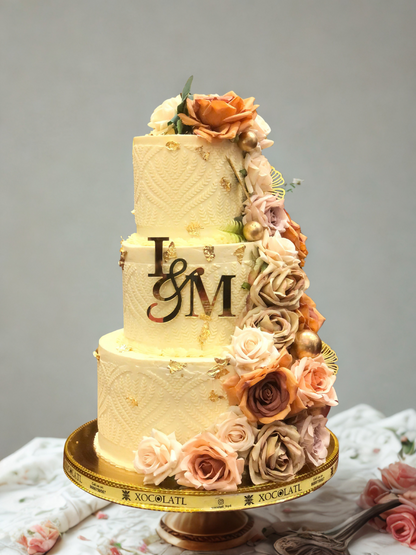 Forever Entwined Milestone Cake